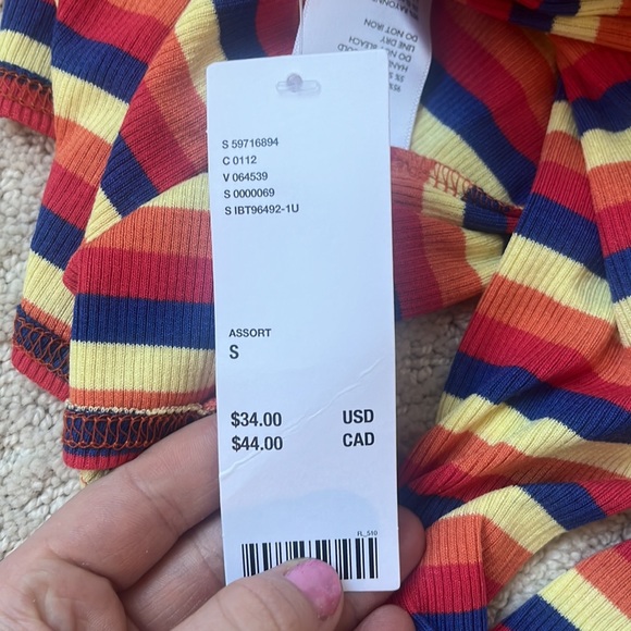 UO Striped Mock neck Top - Picture 3 of 3